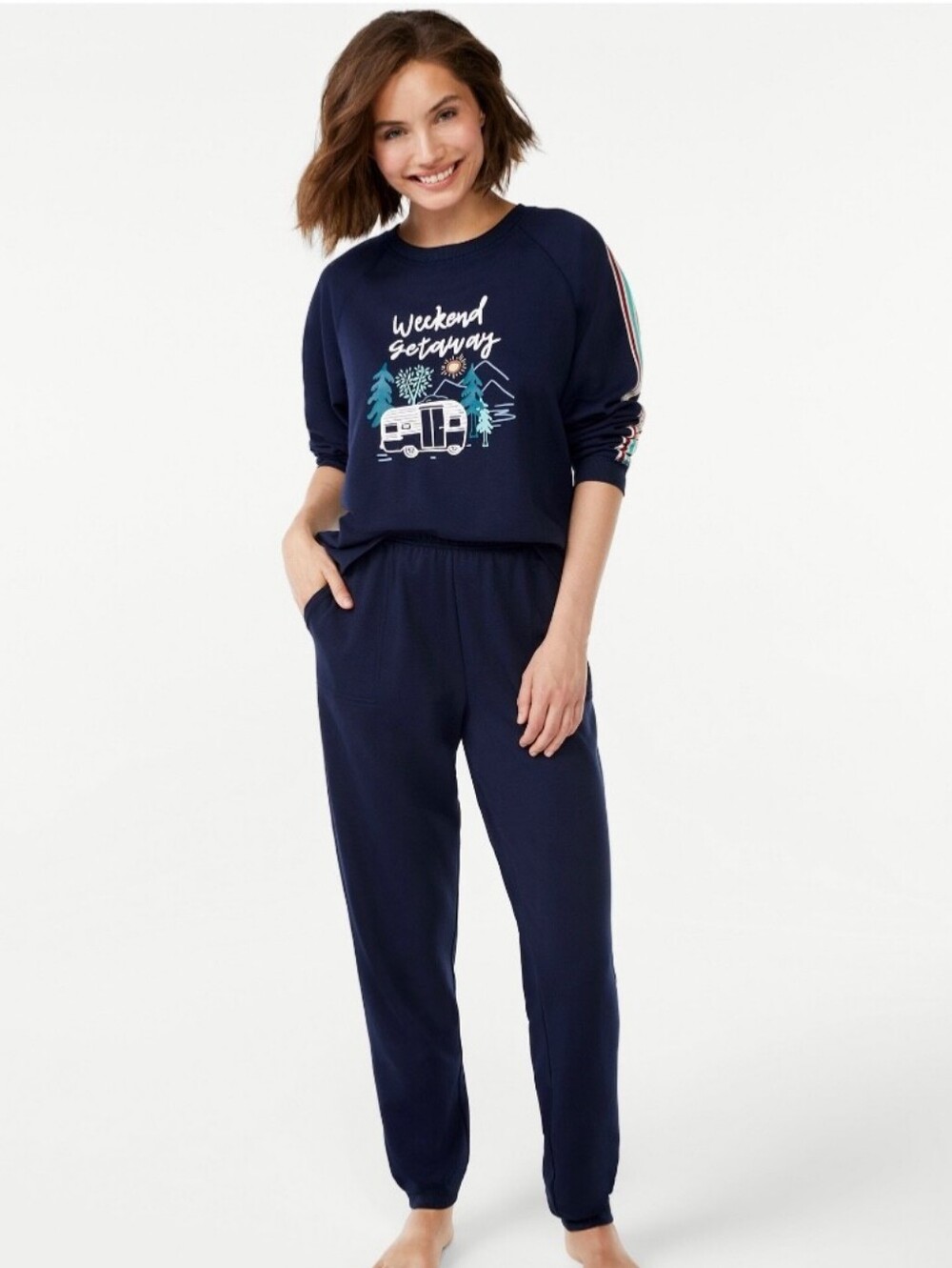 Joyspun L Weekend Getaway Navy Graphic Lounge Set